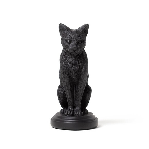 Black Cat Candle Holder Alchemy Gothic Faust's Familiar Candlestick Holder - Picture 1 of 4